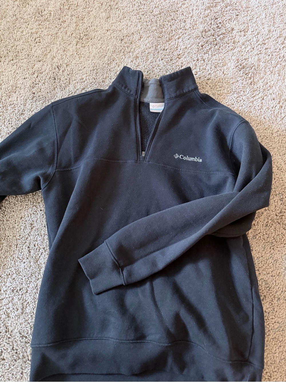 Columbia Men's Black Half-Zip Pullover Sweatshirt
